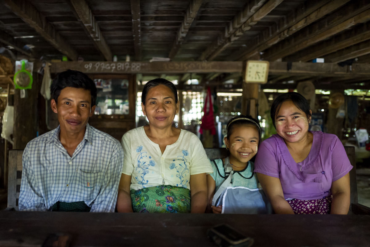 Burmese farming family