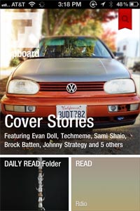 Flipboard for iPhone: cover stories