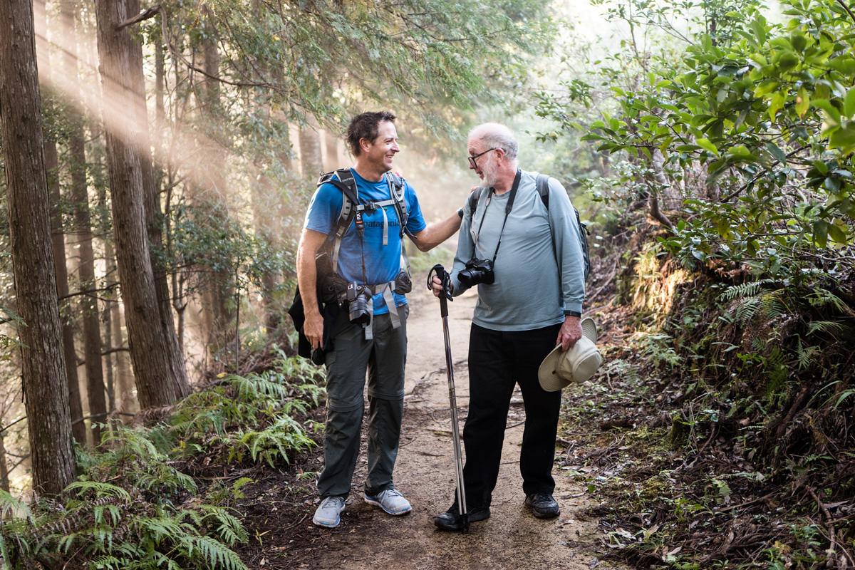 Kevin Kelly and Hugh Howey along the Kumano Kodo