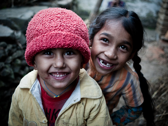 Some Nepalese children playing.