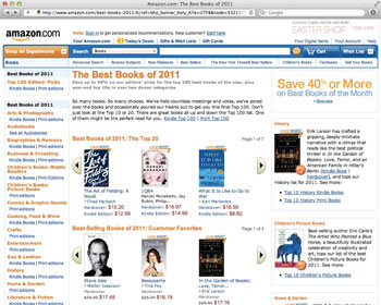 Amazon's best new books page