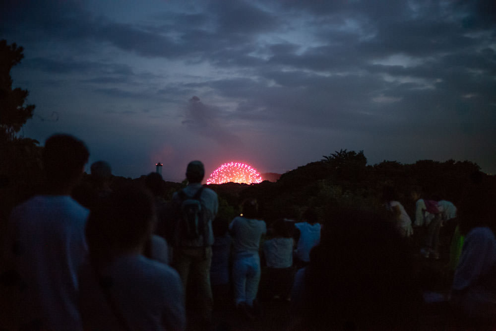 Kamakura Fireworks as seen from Zushi Highland