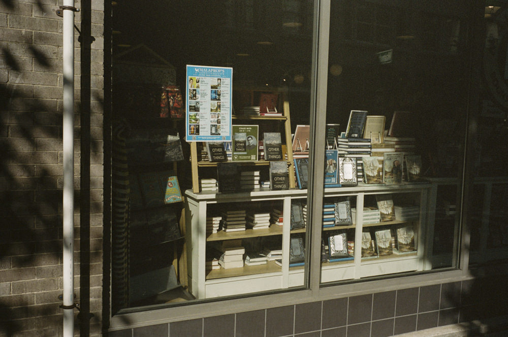 In the window of Malaprops